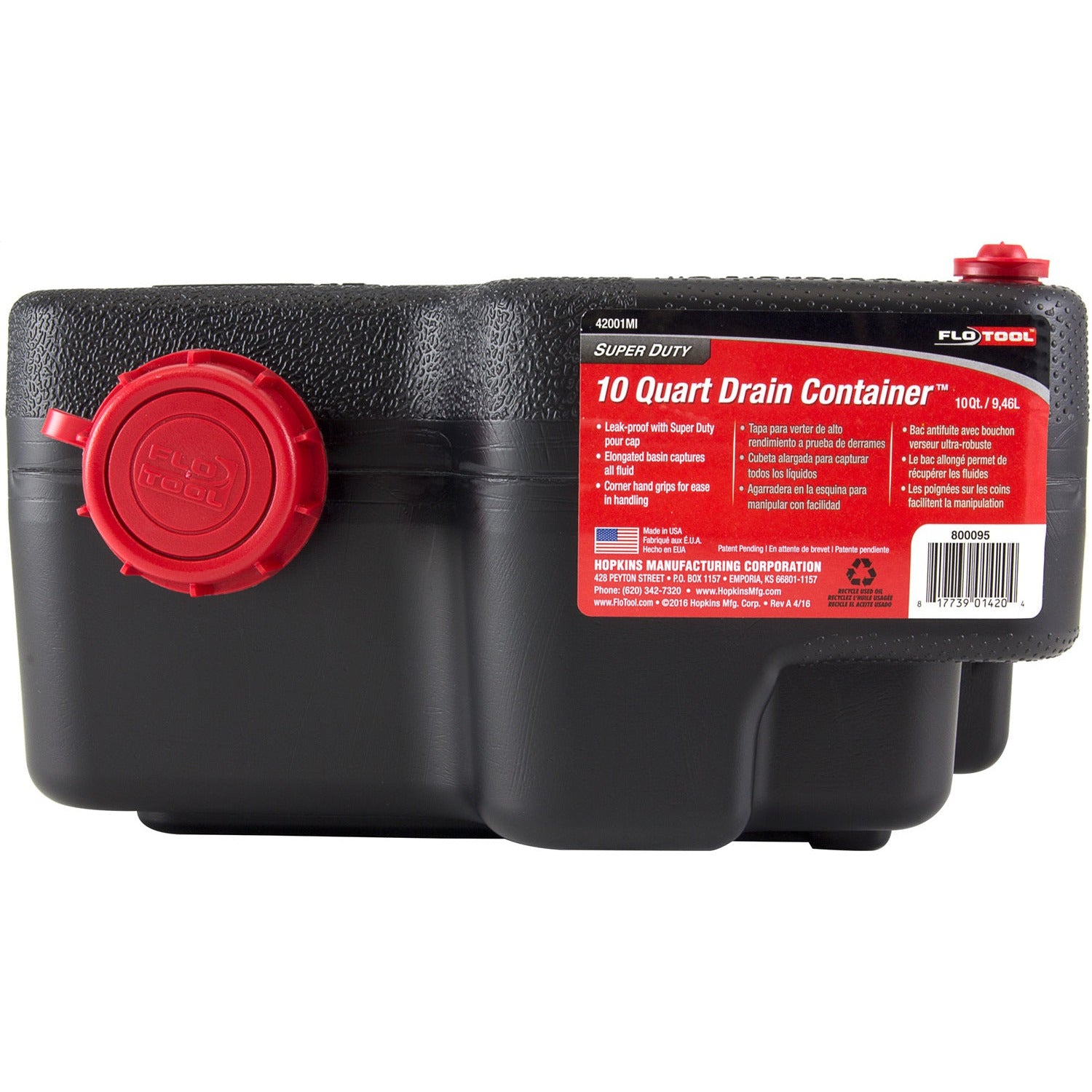 CPM 42001MI Hopkins Super Duty Drain Container (10 QT)