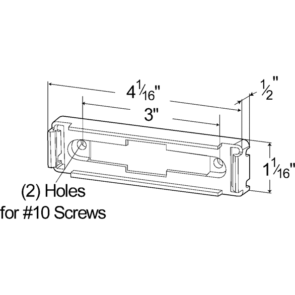 LTG 43780 Grote Mounting Bracket For Large Rectangular Lights