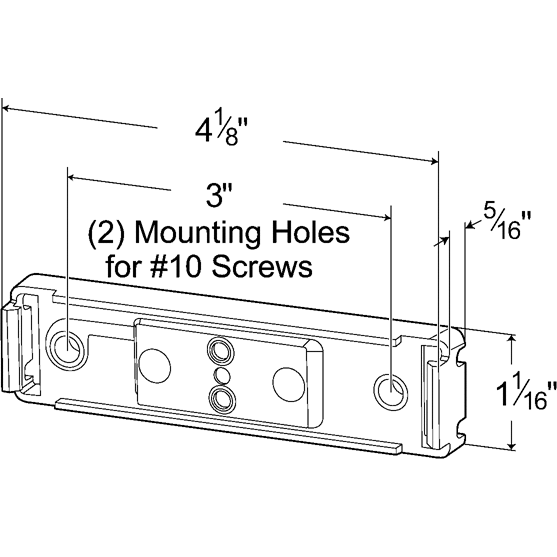 LTG 43850 Grote Rectangular 3"-5" Light Low Profile Mounting Bracket