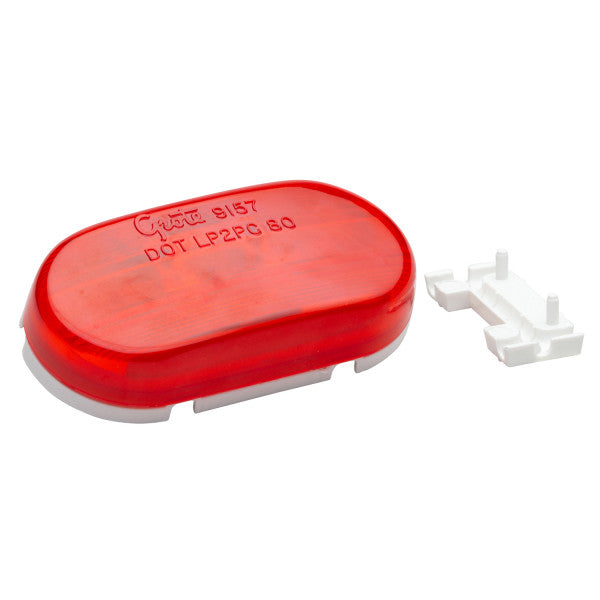 LTG 45432 Grote Two-Bulb Oval No-Splice Clearance Marker Light (4", Red)