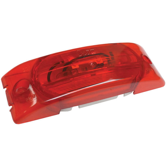 LTG 45462 Grote Two-Bulb Turtleback Rectangle Clearance Marker Light (Optic, Red)