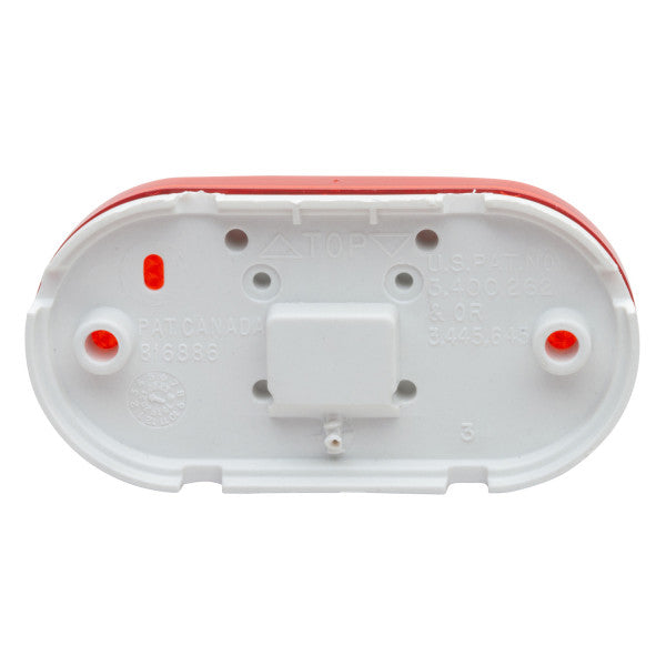 LTG 45932 Grote Two-Bulb Oval Pigtail-Type Clearance Marker Light (4", Red, Reflective)