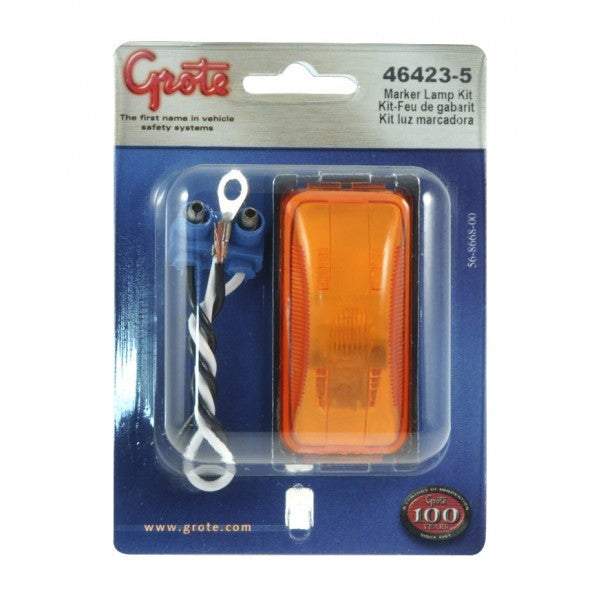 LTG 46423-5 Grote Rectangle Clearance Marker Light Kit (3", Amber, 43980 + 67050)