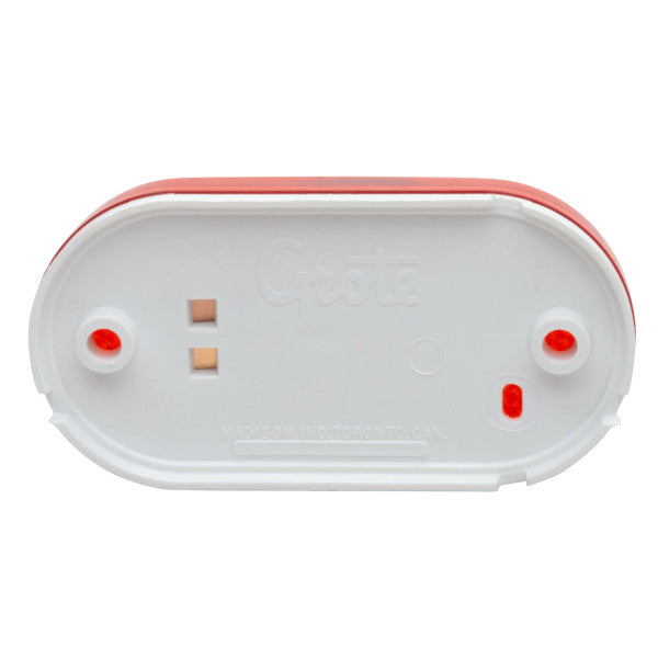 LTG 46712 Grote Single-Bulb Oval Clearance Marker Light (4", Red, Reflective)