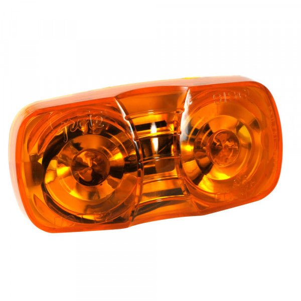 LTG 46793 Grote Two-Bulb Square-Corner Clearance Marker Light (Amber, Duramold)