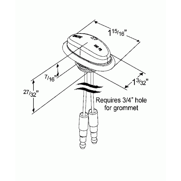 LTG 47963 Grote MicroNova Oval LED Clearance Marker Light (Amber, P2)