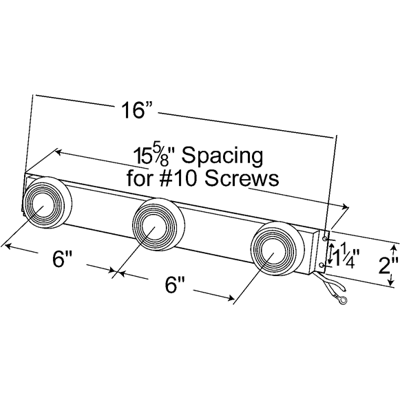 LTG 49142 Grote Low-Profile 4581 Round Series Light Bar (16", Red)