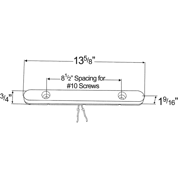 LTG 49242-5 Grote Thin-Line LED Light Bar (13.5", Red)