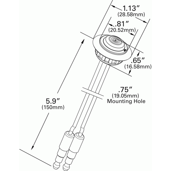 LTG 49332 Grote MicroNova Dot LED Clearance Marker Light (Red, PC)
