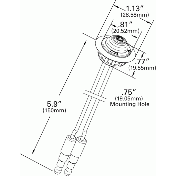 LTG 49342 Grote MicroNova Dot LED Clearance Marker Light (Red, R7)