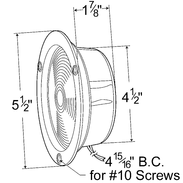 (440) 50222 Grote Stop Tail Turn Light (Plastic, Double Contact)