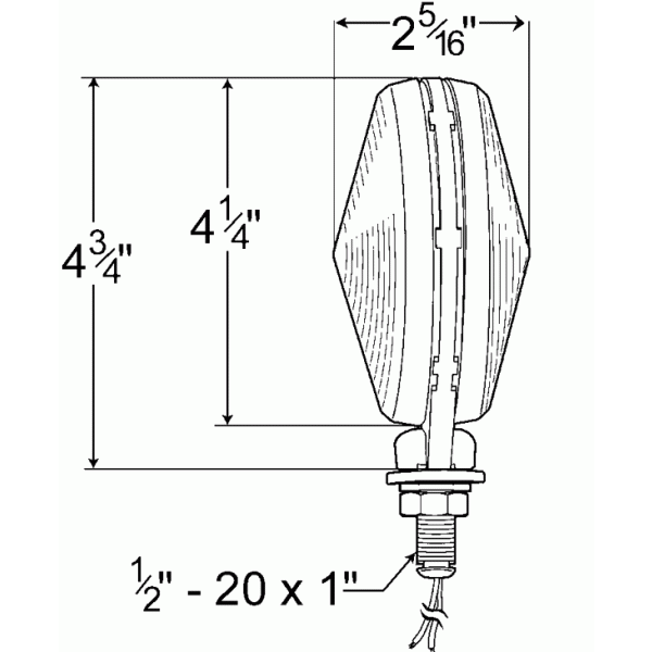 (440) 50630 Grote Thin-Line Stop Tail Turn Light (Double-Face, Double Contact)