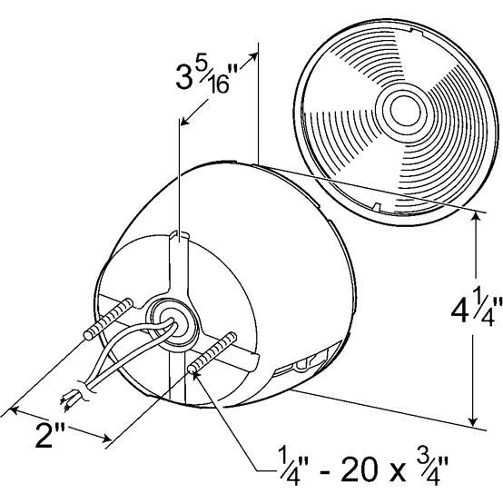 (440) 50862 Grote Stop Tail Turn Light (4" Round, 2 Stud)