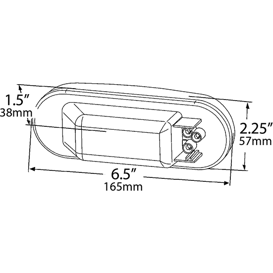 LTG 52183 Grote Economy Stop Tail Turn Light (Front, 6" Oval, Amber, 3 Female Pin)