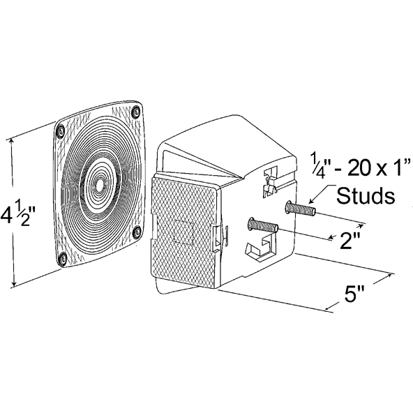 LTG 52312 Grote Trailer Light (2 Stud, LH)
