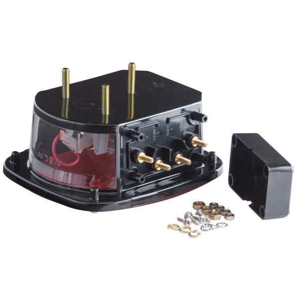 LTG 52912 Grote Torsion Mount Universal Stop Tail Turn Box Light w/ License Window (3 Stud, LH)