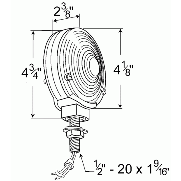LTG 53000 Grote Zinc Die-Cast Stop Tail Turn Light (Double-Face, Double Contact, Chrome)