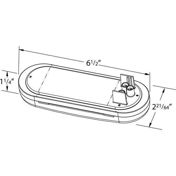 LTG 54172 Grote Select LED Stop Tail Turn Light (6" Oval, Red, 3 Female Pin)