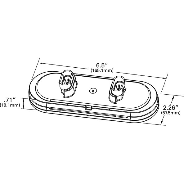 LTG 54702 Grote LED Stop Tail Turn Light w/ Backup (6" Oval)