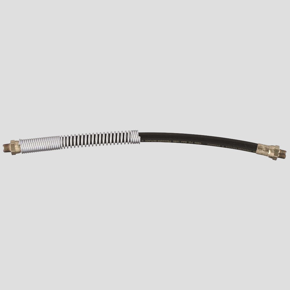 ET LIN5812 Lincoln Grease Gun Flex Hose Extension w/ Spring Guard (12", 1/8" MNPT)