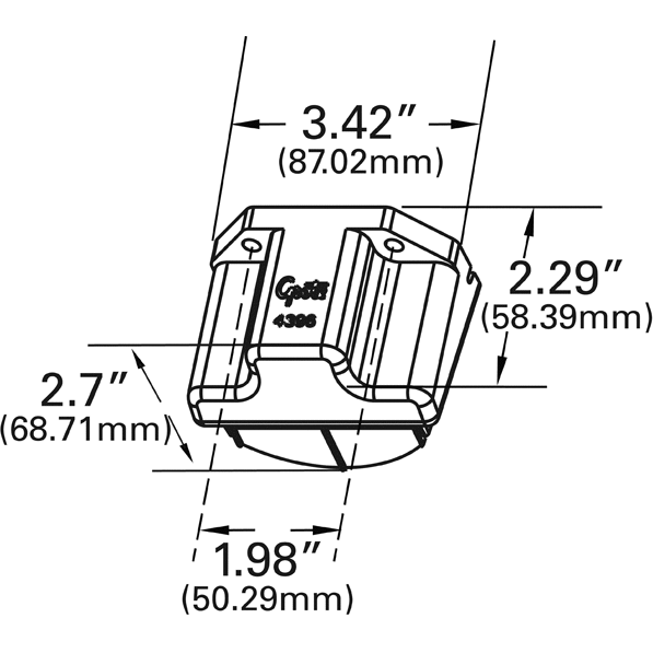 LTG 60701 Grote MicroNova Multi-Volt LED License Plate Light (9-32V, Vertical Mount)