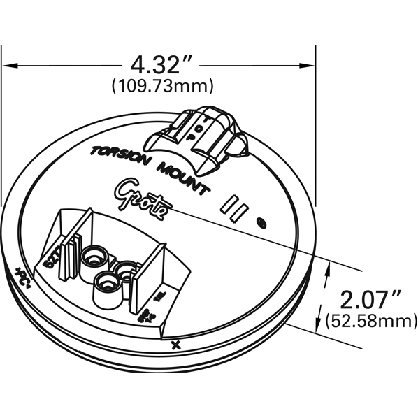 LTG 61051 Grote Torsion Mount II 4" Round Dome Light