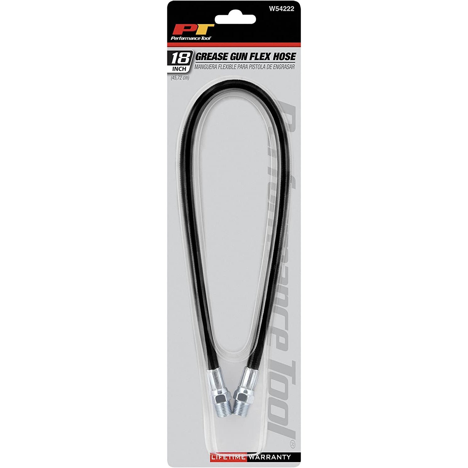 ET WILW54222 Manual Grease Gun Flex Hose Extension (18", 1/8 MNPT)