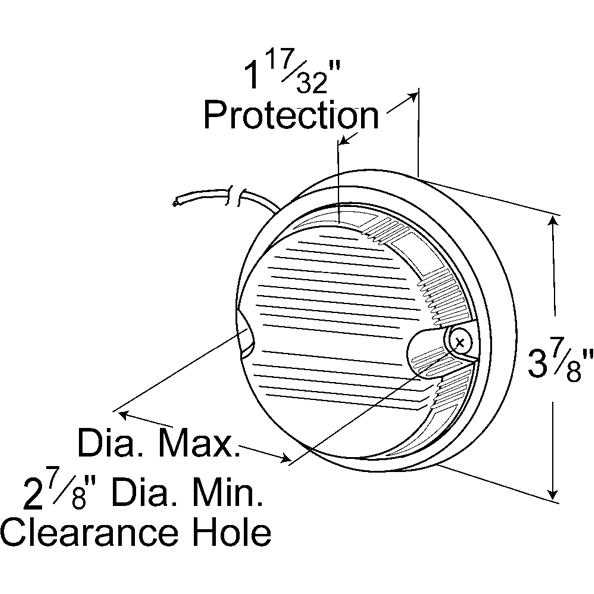 LTG 62011 Grote OE-Style Dual-System Backup Light (Gray)