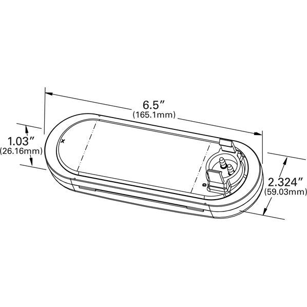 LTG 62051 Grote Oval Dual-System LED Backup Light (Male Pin)