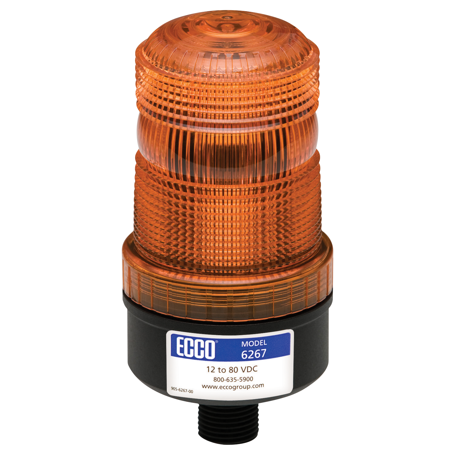 ECO 6267A ECCO 6262 Series Industrial LED 5" Beacon (1/2" Pipe)