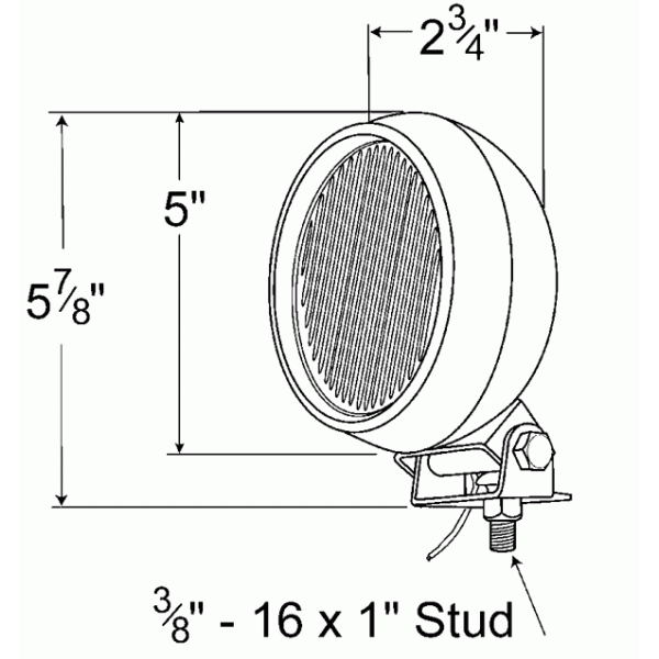 LTG 64921 Grote Rubber Tractor Incandescent Par 36 Utility Light (Swivel, 24V)