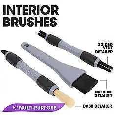 CND AC202 Carrand Interior Car Detail Brush Set (3 pk)