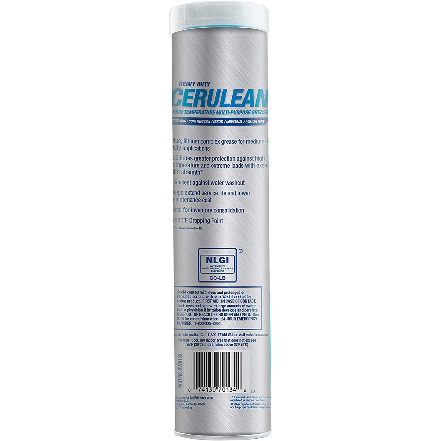 (945) VV70133 Valvoline Cerulean HD Hi-Temp Multi-Purpose Grease (14 oz)