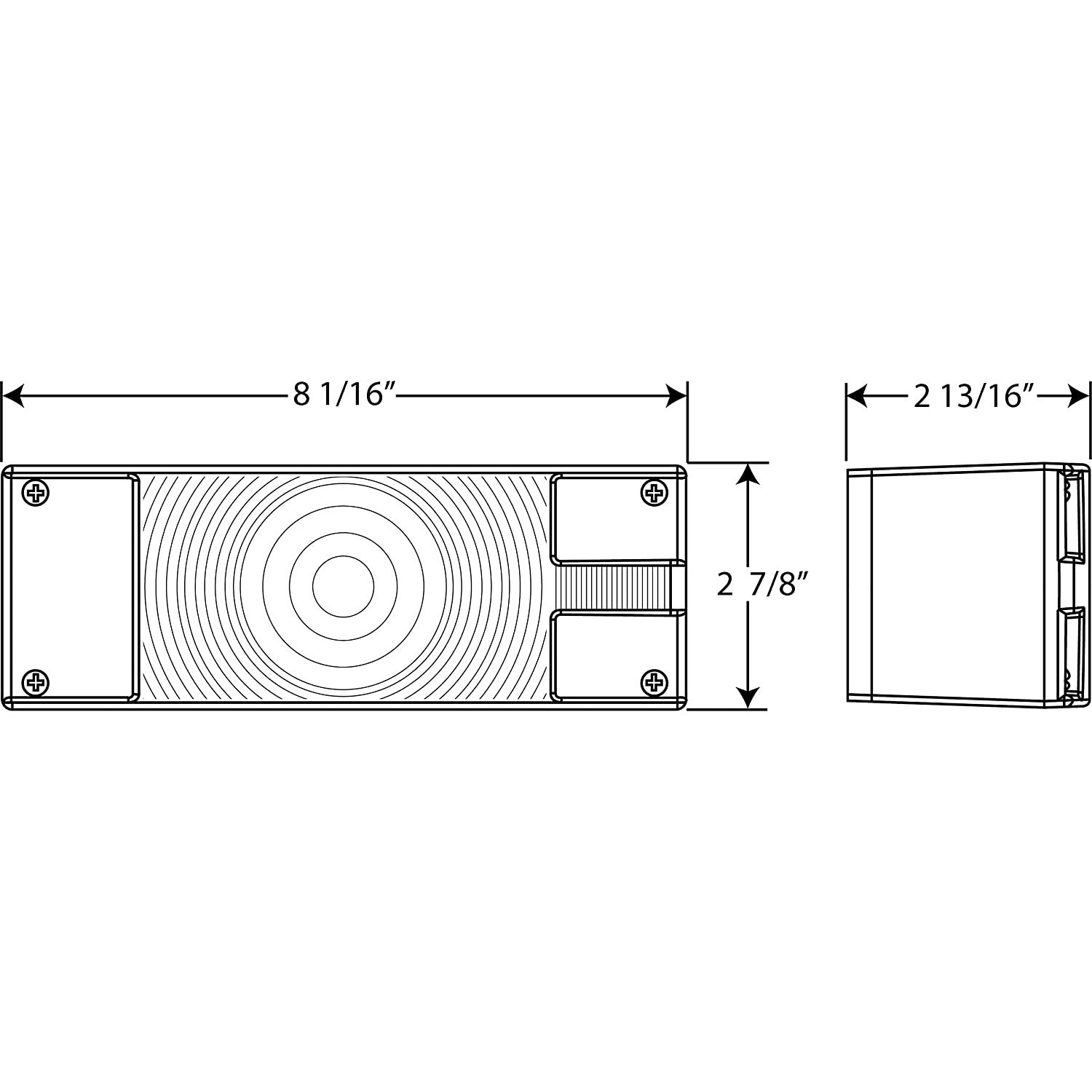 DLT ST16RS Optronics Waterproof Combination Tail Light (Right, Rectangle, Stud)