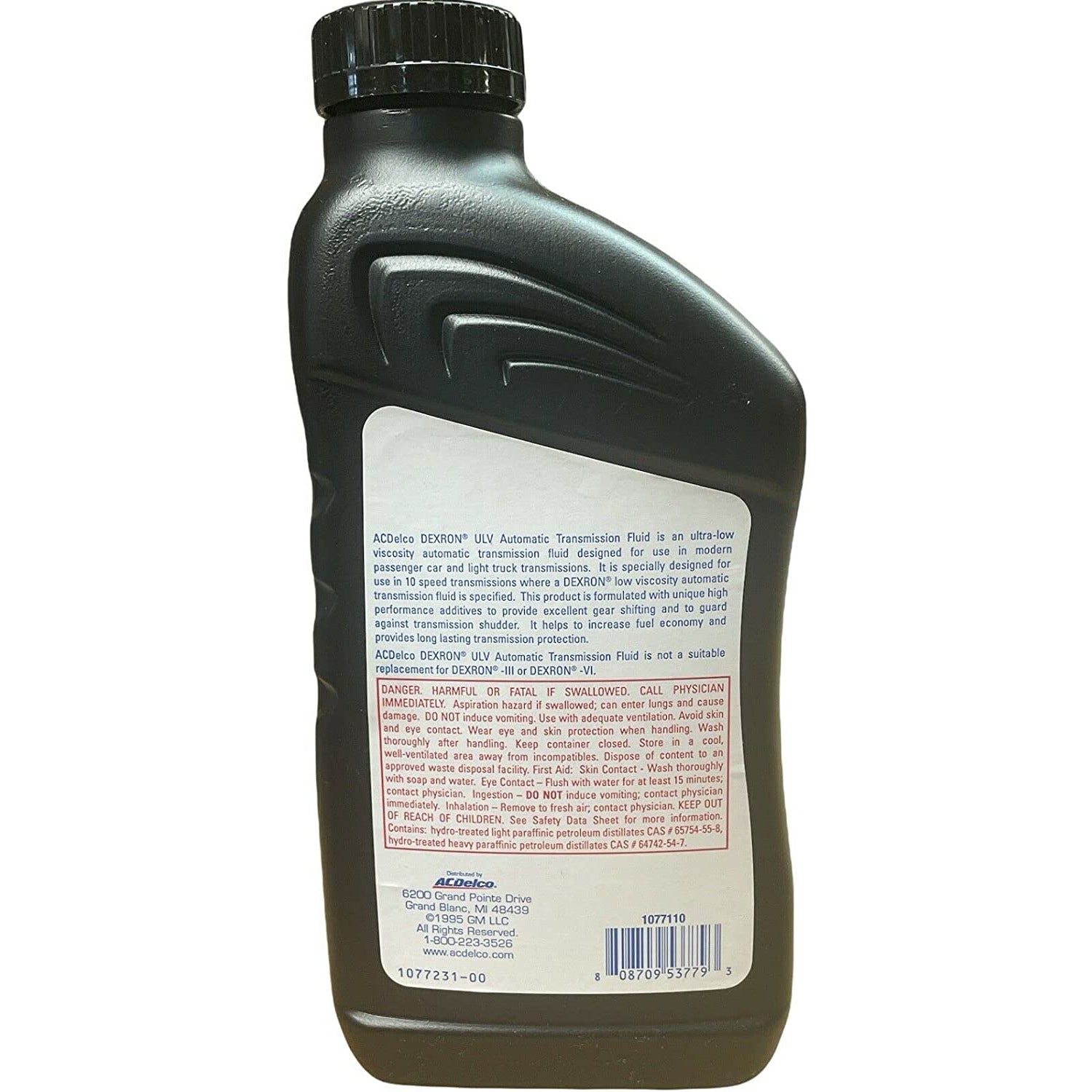 (110) 104107 ACDelco Automatic Transmission Fluid Dexron ULV (1 qt)