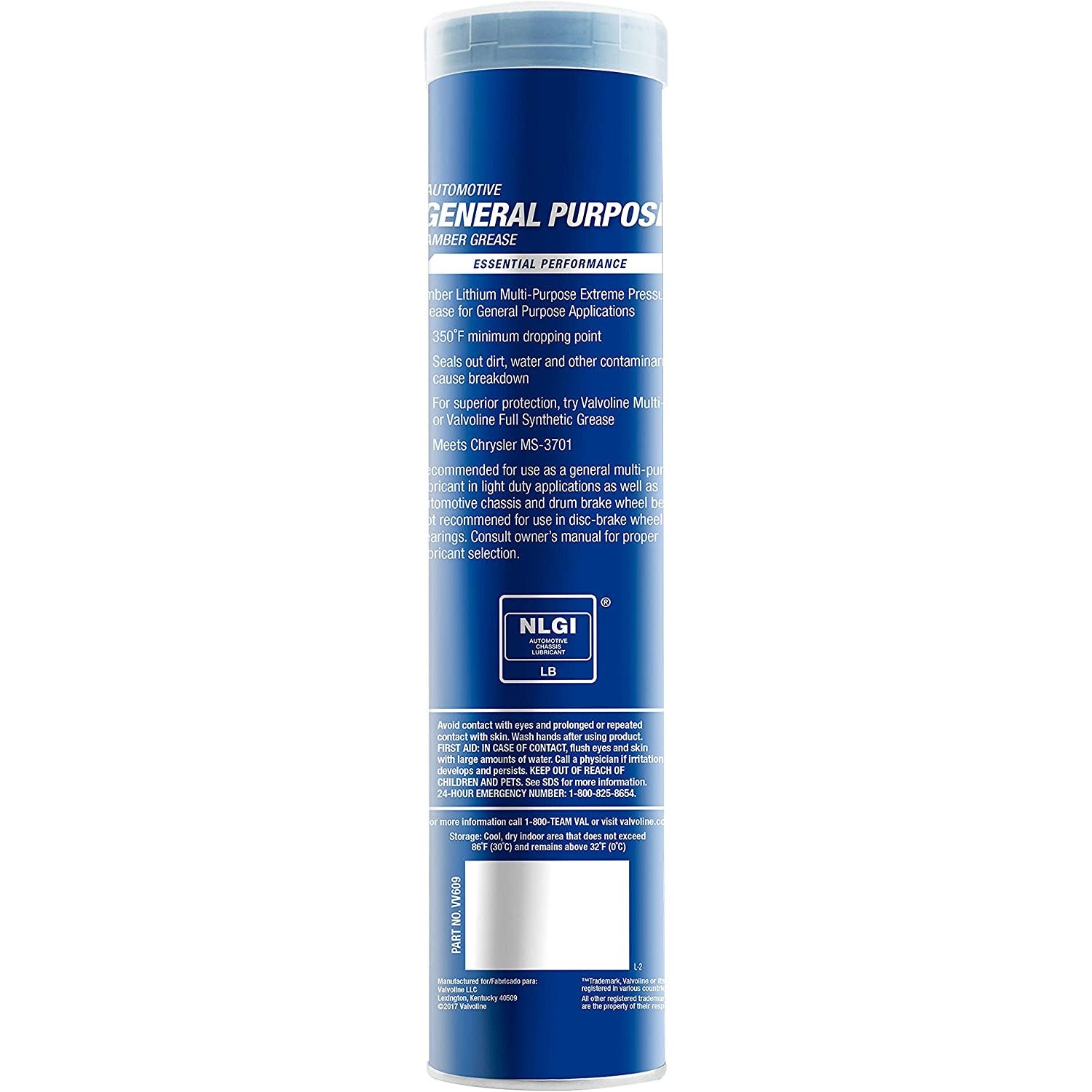 (945) VV609 Valvoline General Purpose Amber Grease (14 oz)