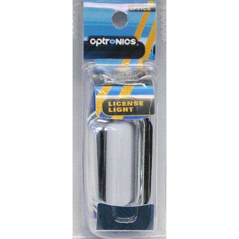 DLT LP31CS Optronics Mini License Plate Light (2" Oblong, Chrome, Surface)
