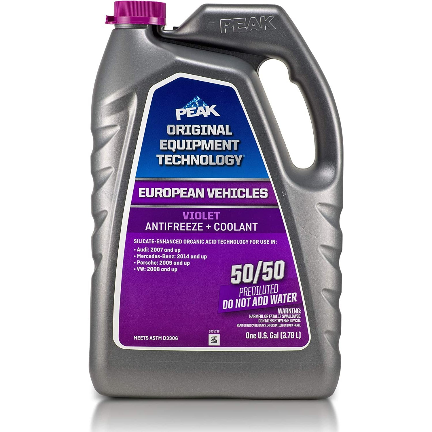 ANT PEVB53 Peak OET European Antifreeze/Coolant Prediluted 50/50 (Violet/Purple, 1 Gal)