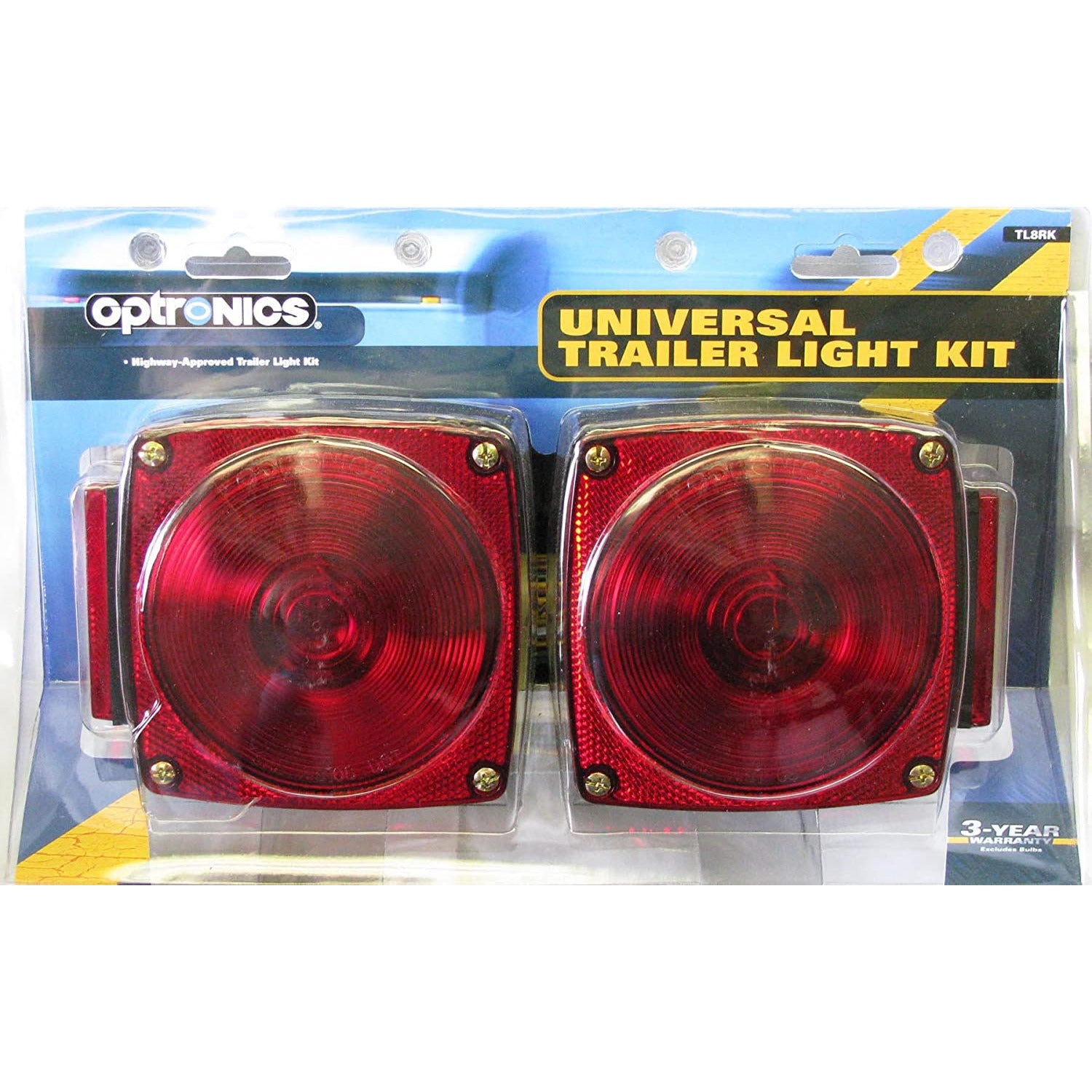 DLT TL8RK Optronics Combination Trailer Tail Light Kit (5" Square, Stud)
