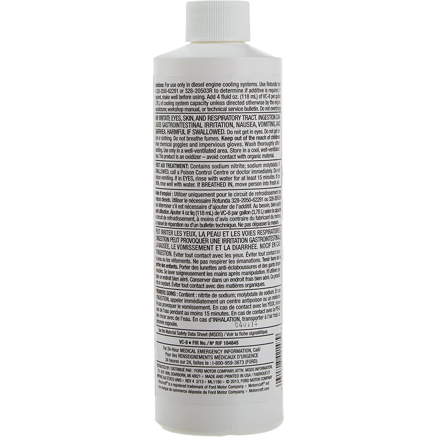 (661) VC8 Motorcraft Diesel Antifreeze/Coolant System Additive (Use w/ VC5 & VC7, 16 oz)