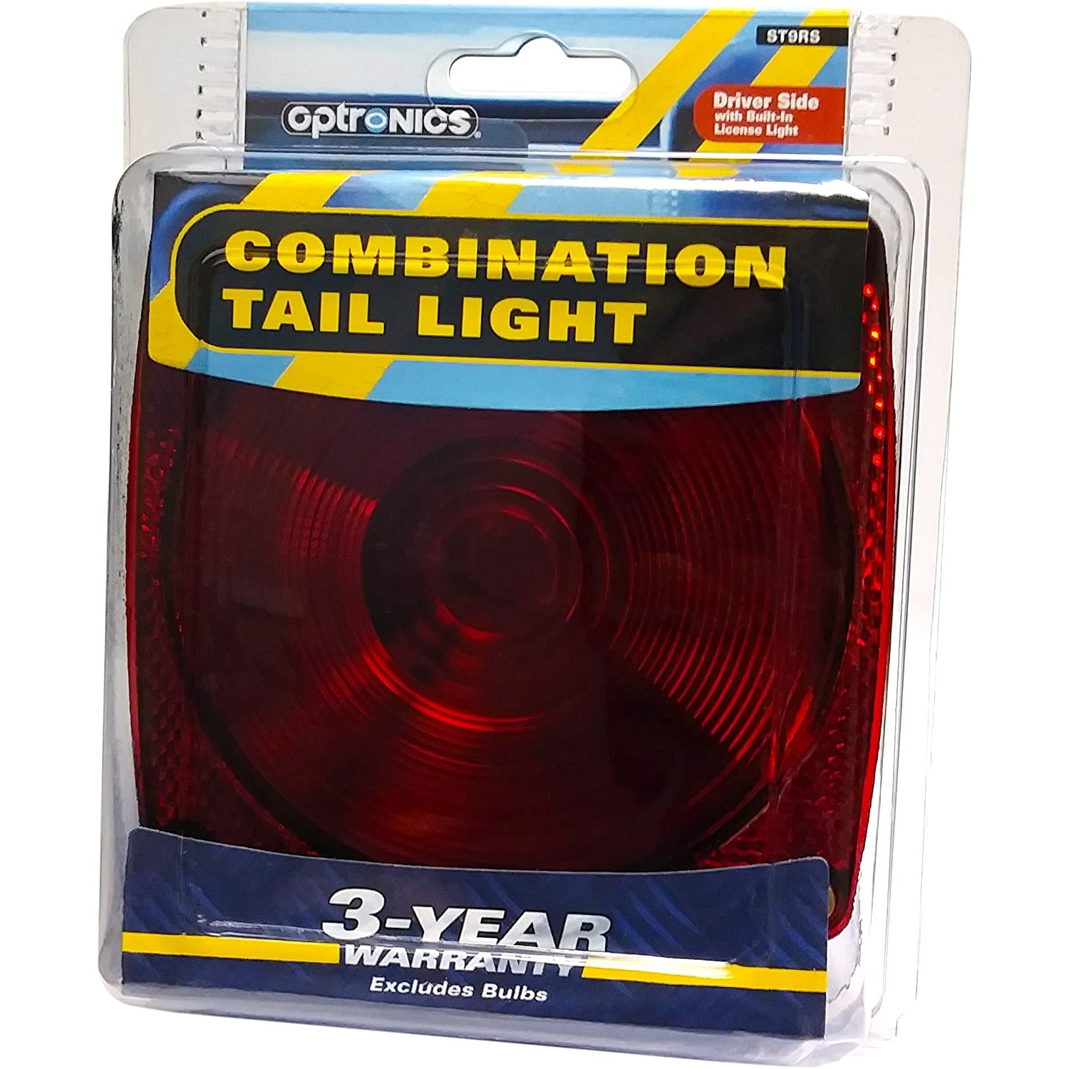 DLT ST9RS Optronics Combination Tail Light With License Plate Light & Side Marker (Left, Square, Stud)