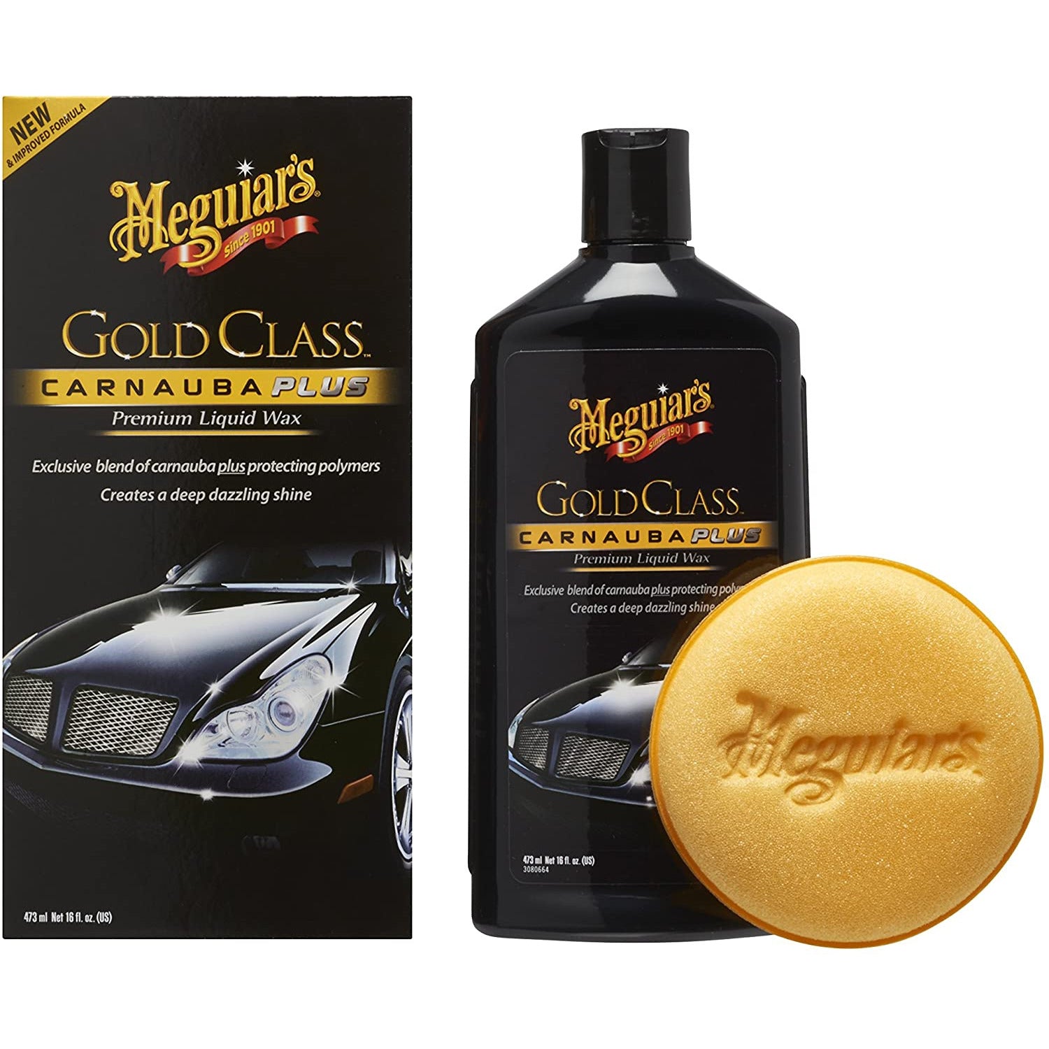 MEG G7016 Meguiar's Gold Class Carnauba Plus Premium Liquid Wax (16 oz)