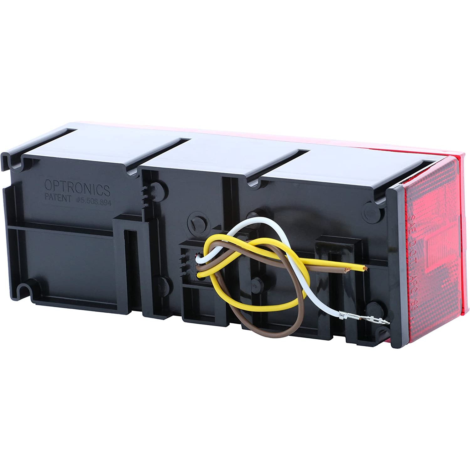 DLT ST17RS Optronics Waterproof Combination Tail Light With License Plate Light (Left, Rectangle, Stud)