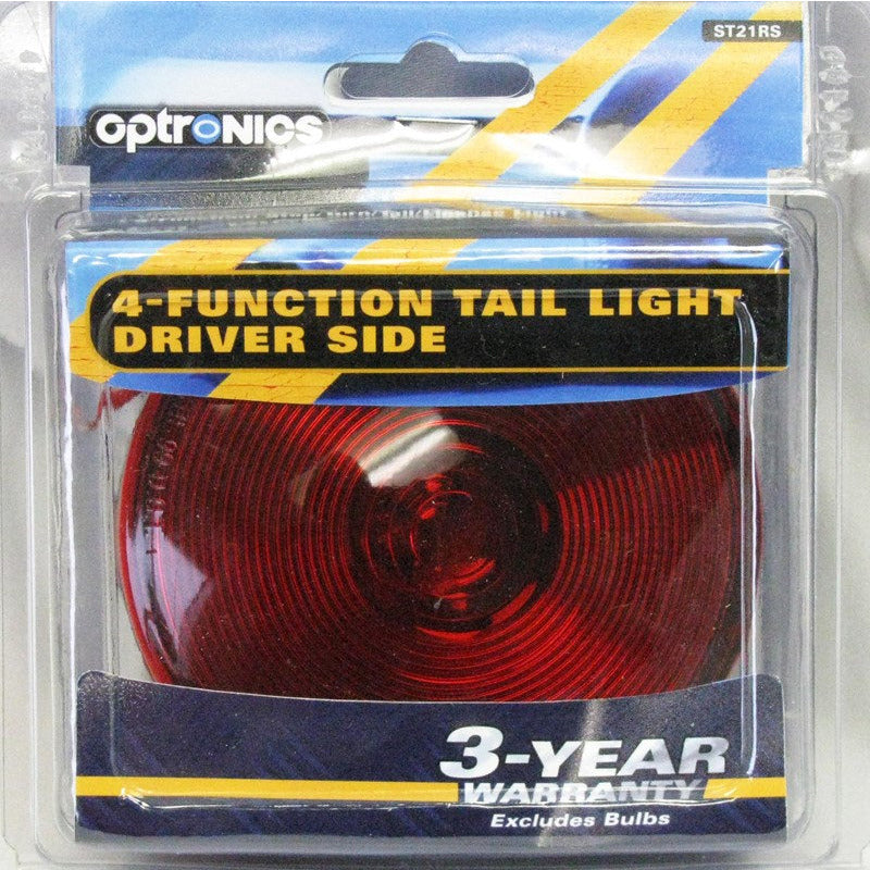 DLT ST21RS Optronics Combination Tail Light With License Plate Light (Left, 4" Round, Stud)