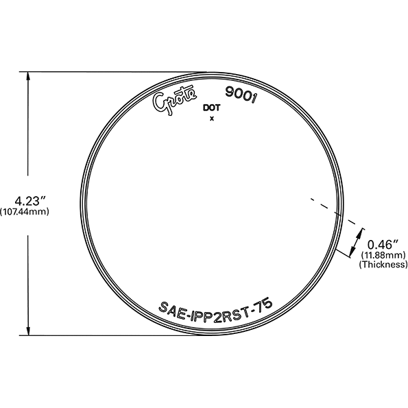 LTG 90012 Grote Stop Tail Turn Replacement Lens (Round, Red)