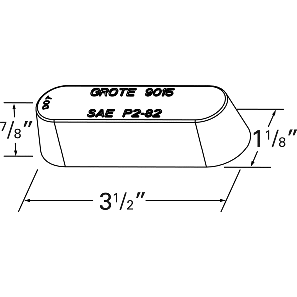 LTG 90153 Grote Clearance Marker Replacement Lens (Amber, Oval, Thinline)