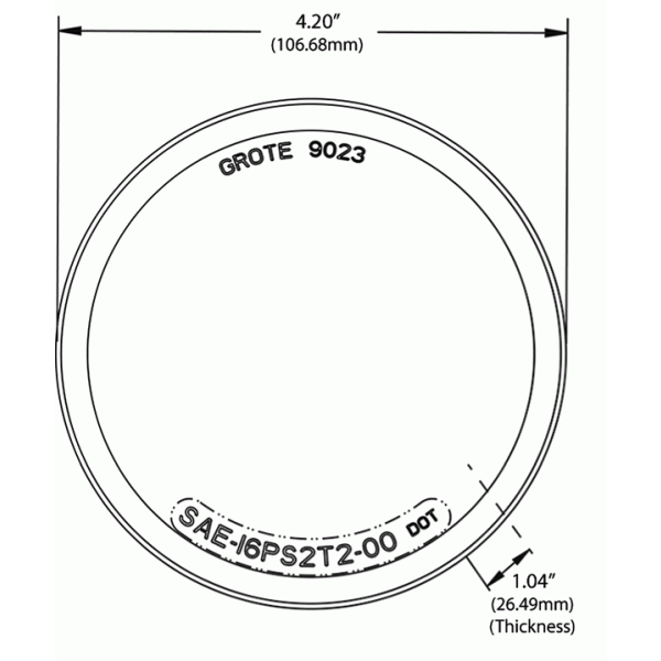 LTG 90233 Grote Stop Tail Turn Replacement Lens (Pedestal Round, Amber)