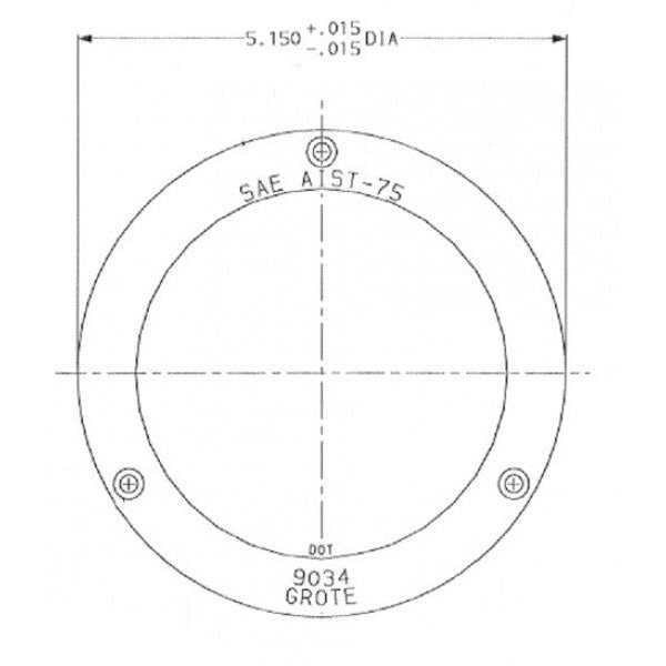LTG 90342 Grote RV, Marine & Utility Replacement Lens (Red, Round)