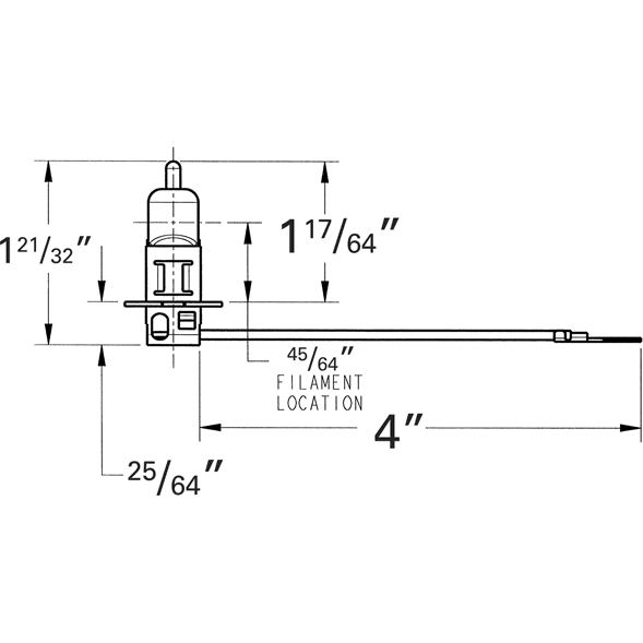 LTG 91051 Grote Replacement Halogen Bulb (Spade, 24V)