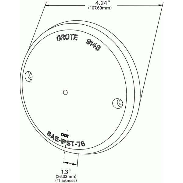 LTG 91482 Grote Stop Tail Turn Replacement Lens (Round, Red)